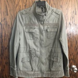 Maurices Green Lace Military Utility Jacket
